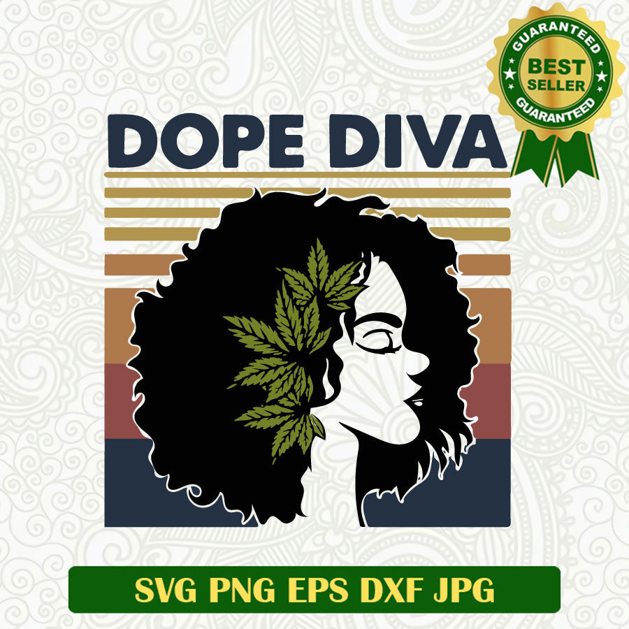 Dope diva woman cannabis SVG