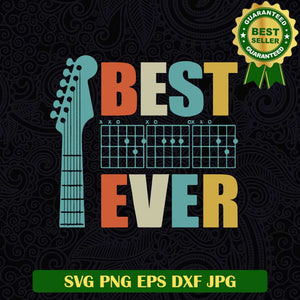 Best guitar dad ever SVG, Best dad ever SVG, Daddy guitar fathers day SVG