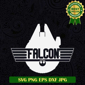 Millennium falcon Star Wars Top Gun SVG, Star Wars Millennium SVG, Top Gun SVG PNG cricut