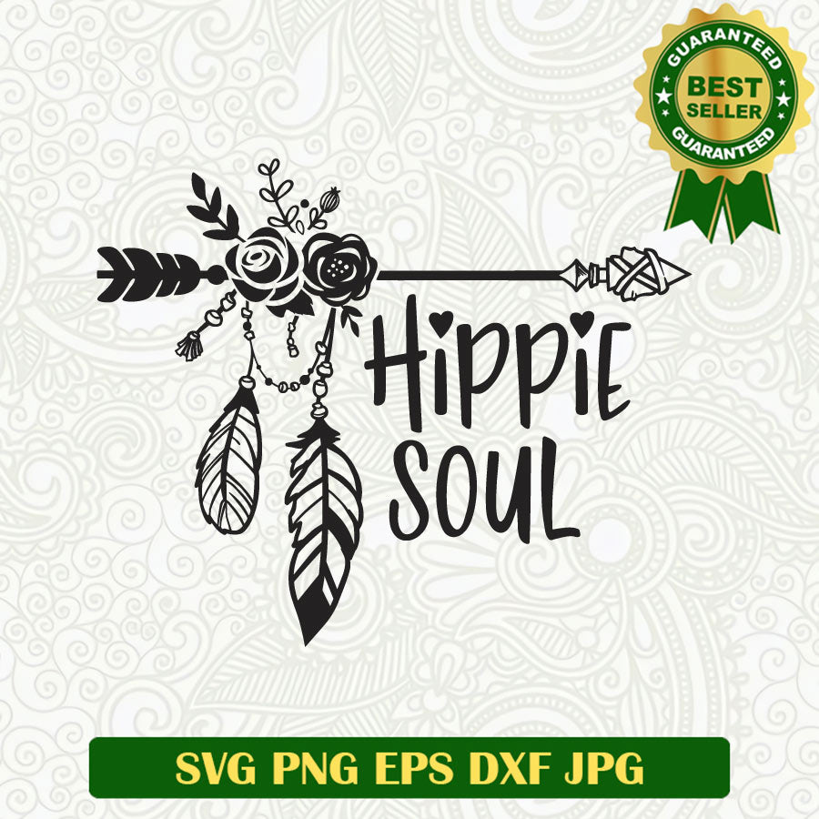 Hippie Soul arrow SVG, Hippie Arrow SVG, Hippie Boho Style SVG PNG cricut