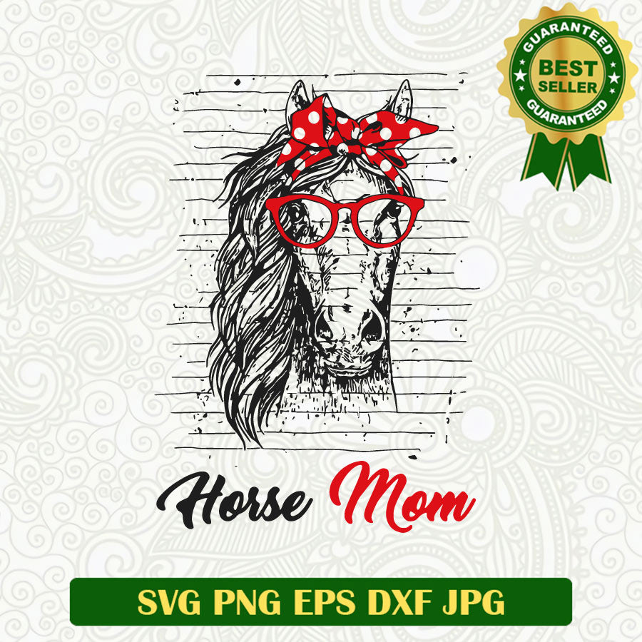 Horse mom With Bandana SVG, Horse Mom SVG, Mother's Day SVG PNG cricut