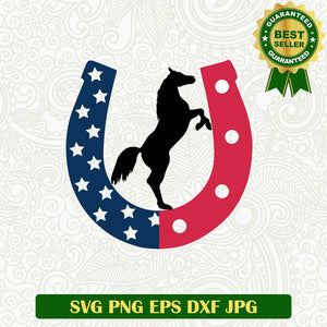 Horseshoe american SVG, America 4th of July SVG, Horse Us independence day SVG