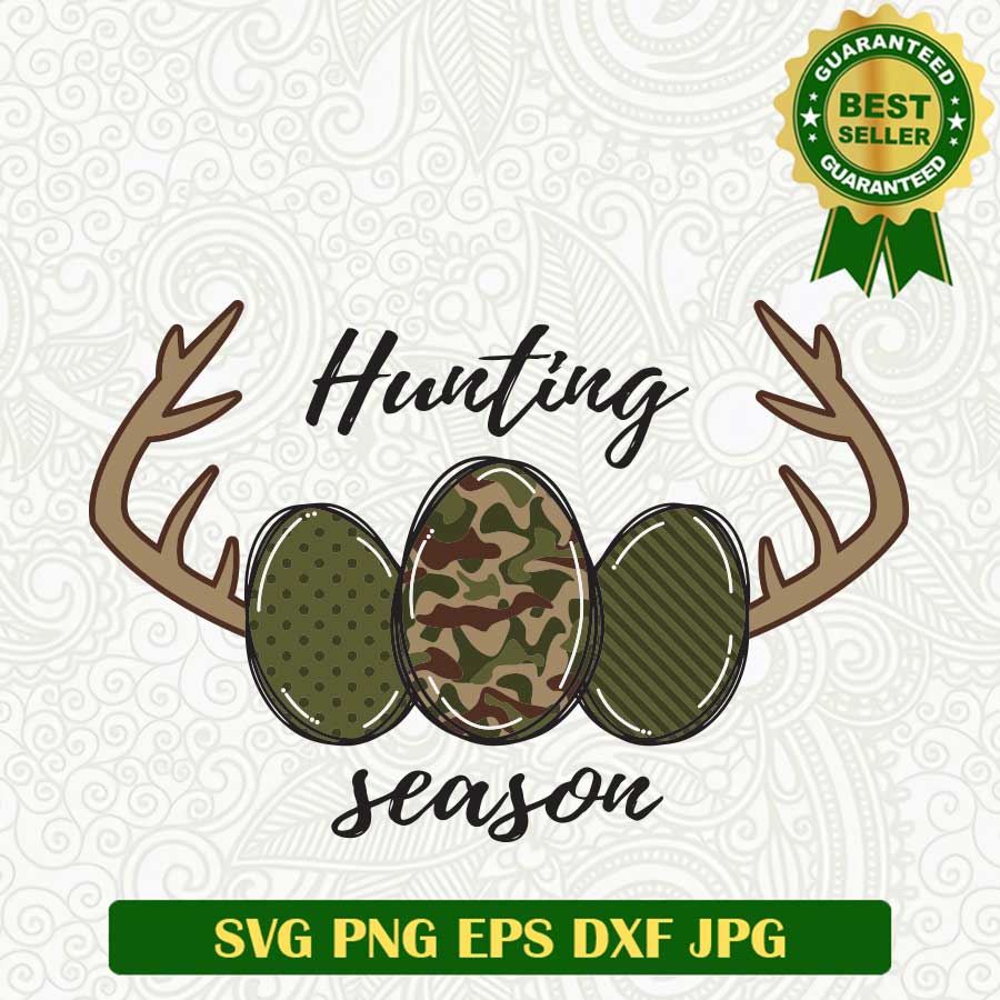 Hunting Season Easter Egg SVG, Hunting Deer Buck SVG, Hunting Season Deer SVG PNG cut file