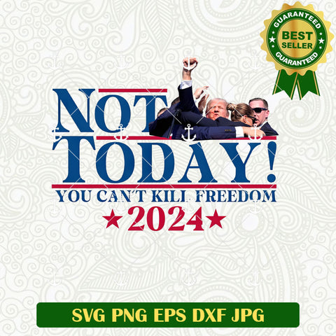 Not Today You Can't Kill Freedom Trump PNG