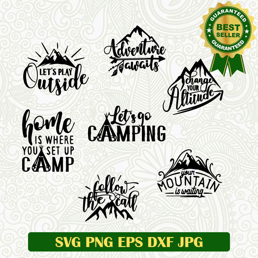 Let's go Camping bundle SVG