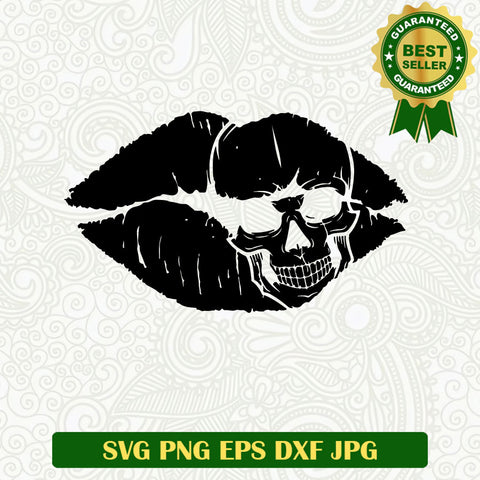 Skull Lip slilhouette SVG, Skull Skeleton Lips SVG, Skeleton Lips SVG PNG cut file