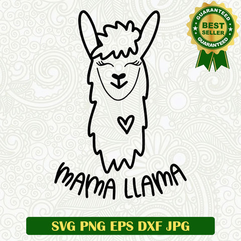 Mama llama SVG cut file, Llama SVG, Llama SVG cut file cricut