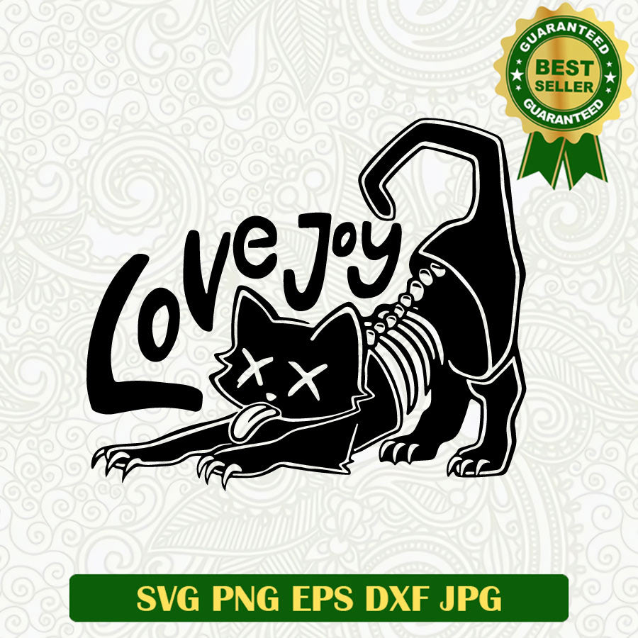 Love Joy Cat funny SVG, Skeleton Cat SVG, Funny Cat SVG PNG cut file ...