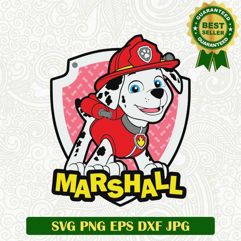 Marshall Paw Patrol movie SVG, Paw Patrol Character SVG, Paw Patrol Cartoon SVG PNG cut file