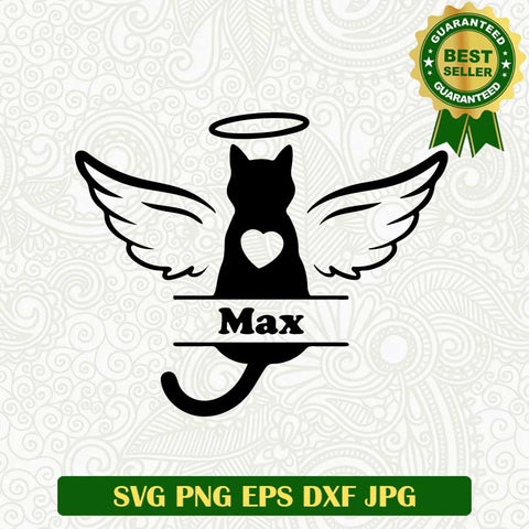 Cat angel heaven SVG, Cat in memory SVG, In memory of Cat SVG