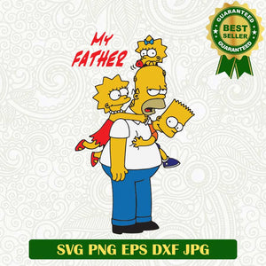 Simpsons father SVG, The Simpsons Family SVG, The Simpsons Dad SVG PNG cut file