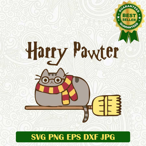 Harry Pawter SVG, Harry Potter Cat Funny SVG, Harry Potter SVG PNG cut file