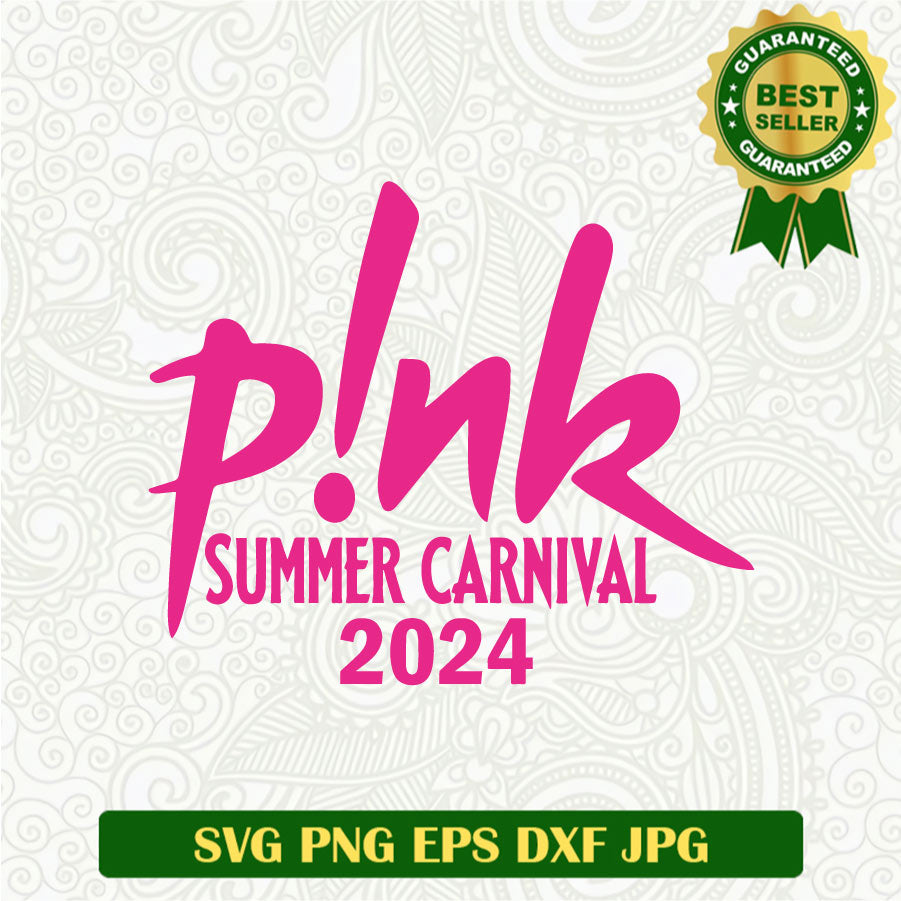 Pink summer Carnival 2024 SVG, Pink Singer SVG, Pink Carnival SVG PNG cut file