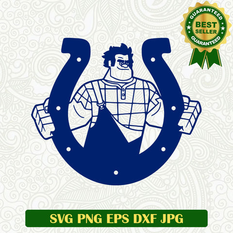 Wreck-it Ralph Indianapolis Colts SVG, Football SVG, NFL Team logo cartoon SVG PNG cut file