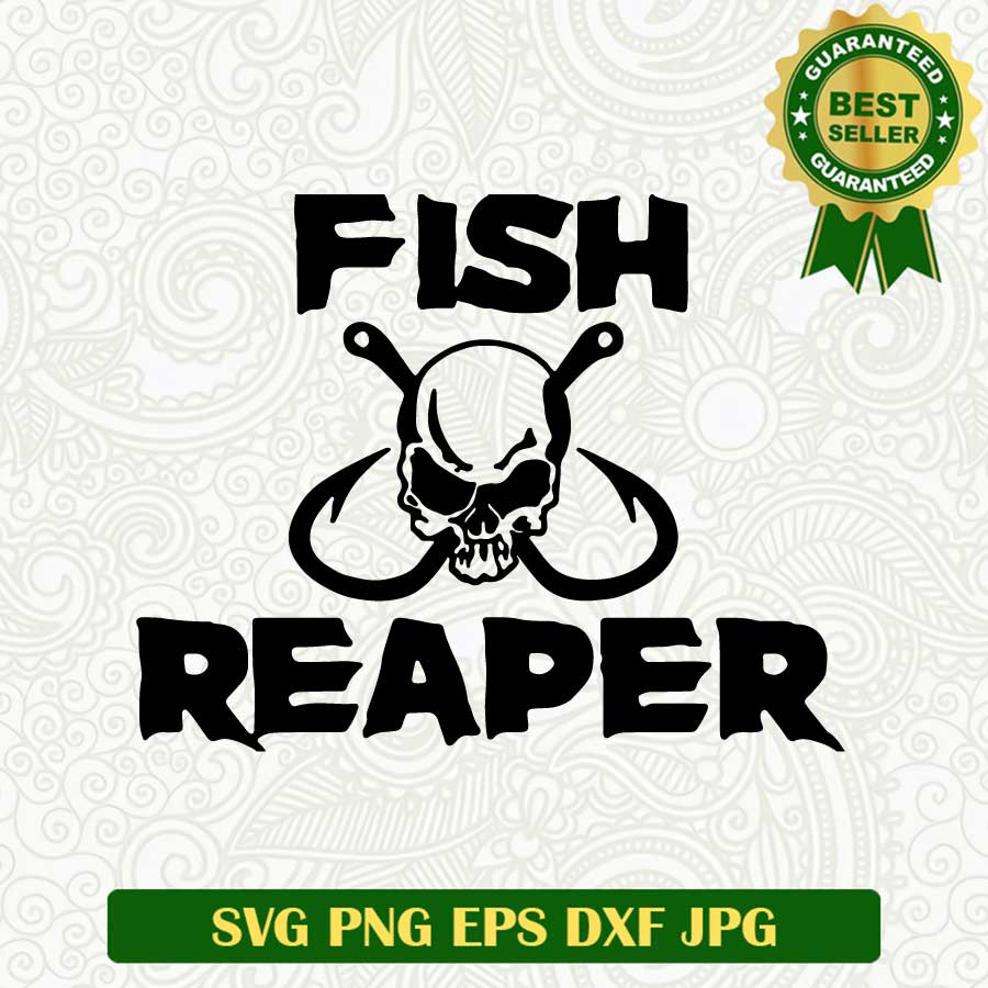 Fish reaper SVG, Fishing skull SVG, Fishing SVG cut file cricut