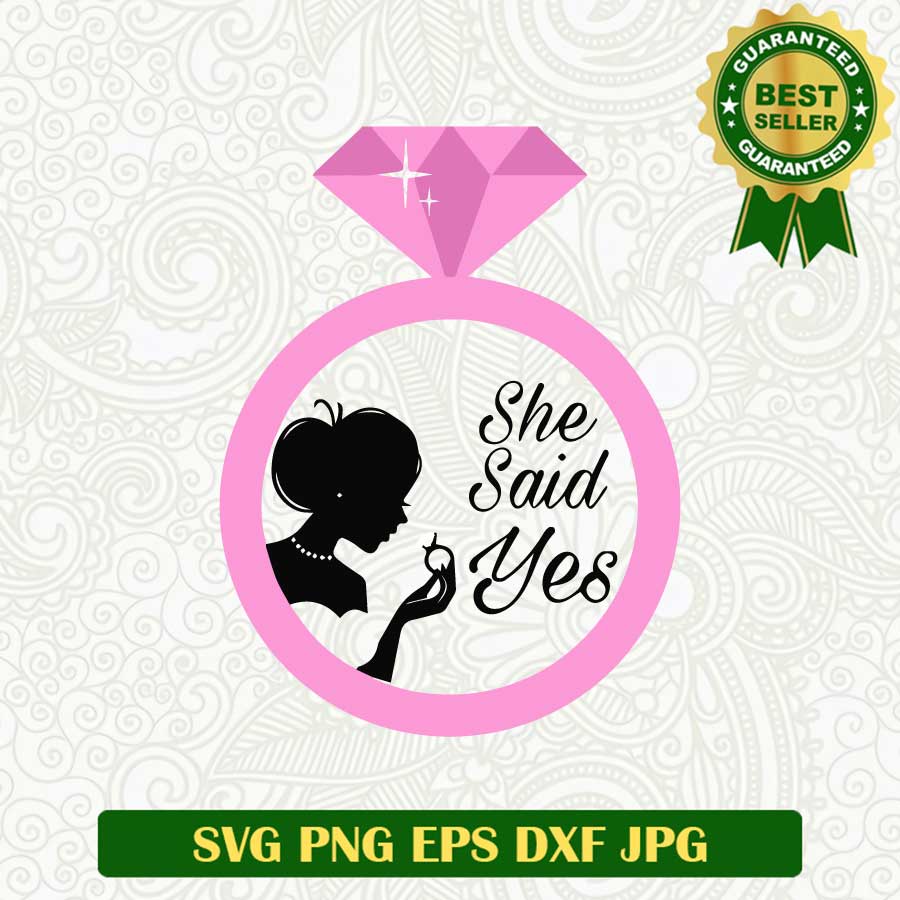 She said yes bride SVG