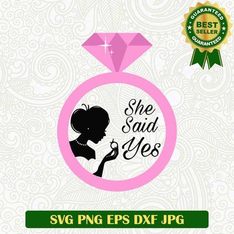 She said yes bride SVG, Bride diamond SVG, Wedding SVG cut file cricut