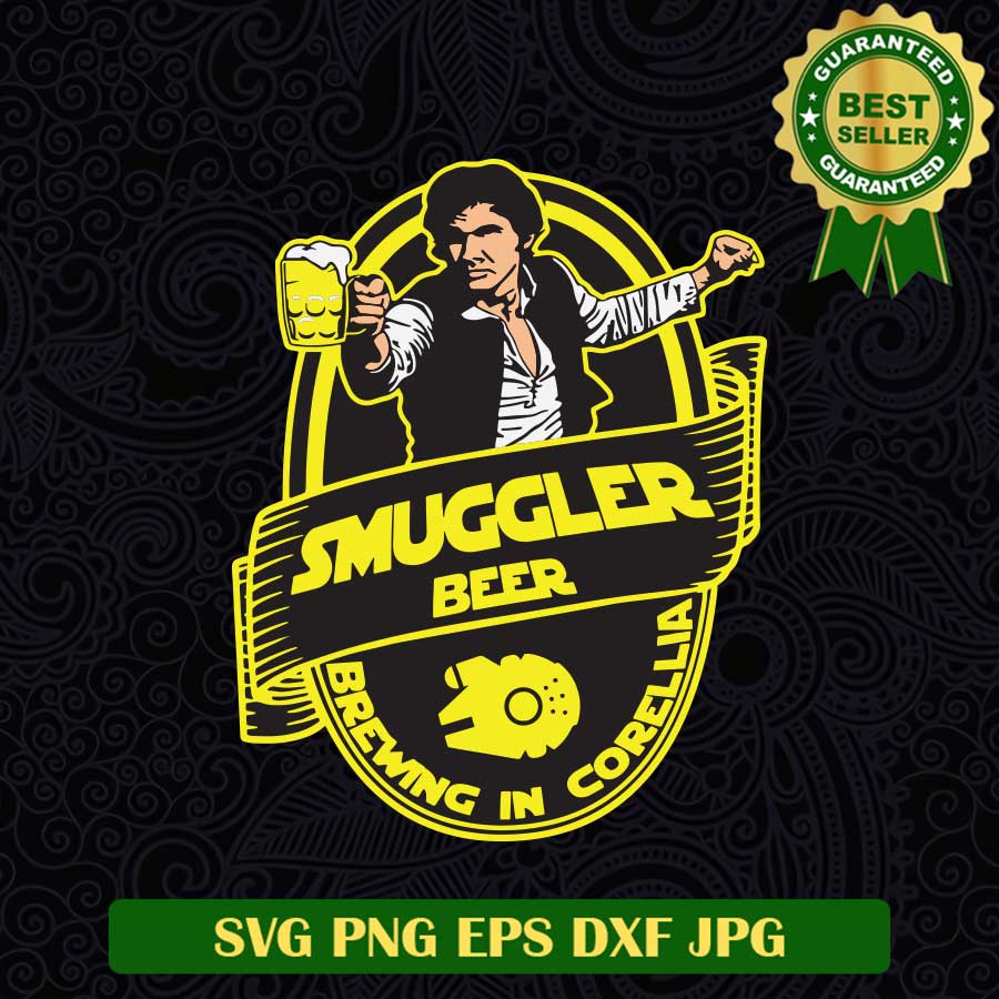 Smuggler beer Han Solo Star Wars SVG, Han Solo drink beer SVG, Beer Star Wars Funny SVG PNG