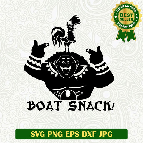 Boat Snack Maui Moana SVG, Maui Moana Disney cartoon SVG, Hei Hei Moana Snack SVG PNG cricut