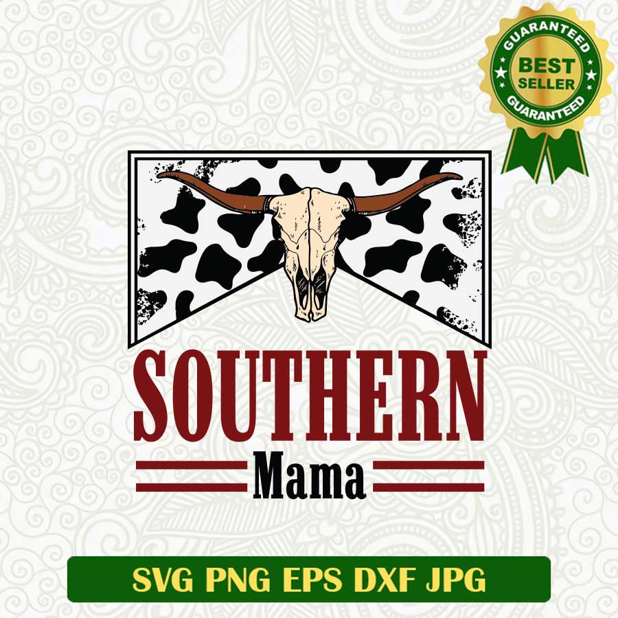 Southern Mama Skull bull SVG, Southern Mama SVG, Mother Skull SVG PNG cut file