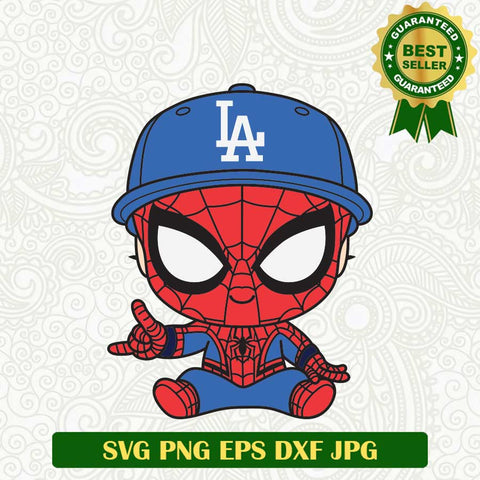 Spider Man Los Angeles Dodgers SVG, La Dodgers Baseball team SVG, Spider Man baseball Hat SVG PNG cricut