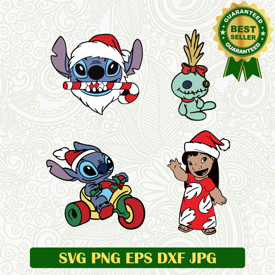 Stitch disney christmas bundle SVG