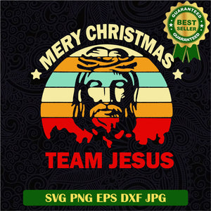 Merry christmas Team Jesus SVG, Christmas Jesus vintage SVG, Christmas Team Jesus SVG PNG cut file