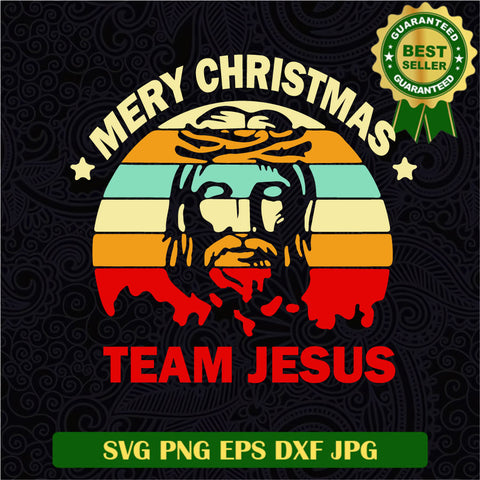 Merry christmas Team Jesus SVG, Christmas Jesus vintage SVG, Christmas Team Jesus SVG PNG cut file