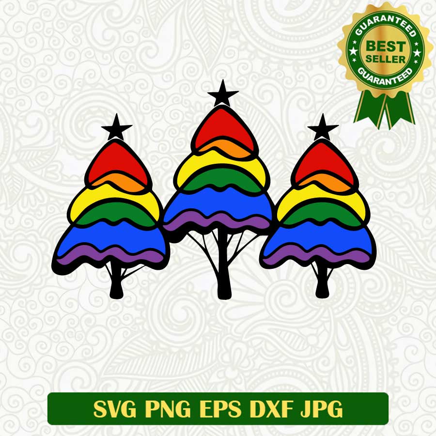 Rainbow tree LGBT SVG