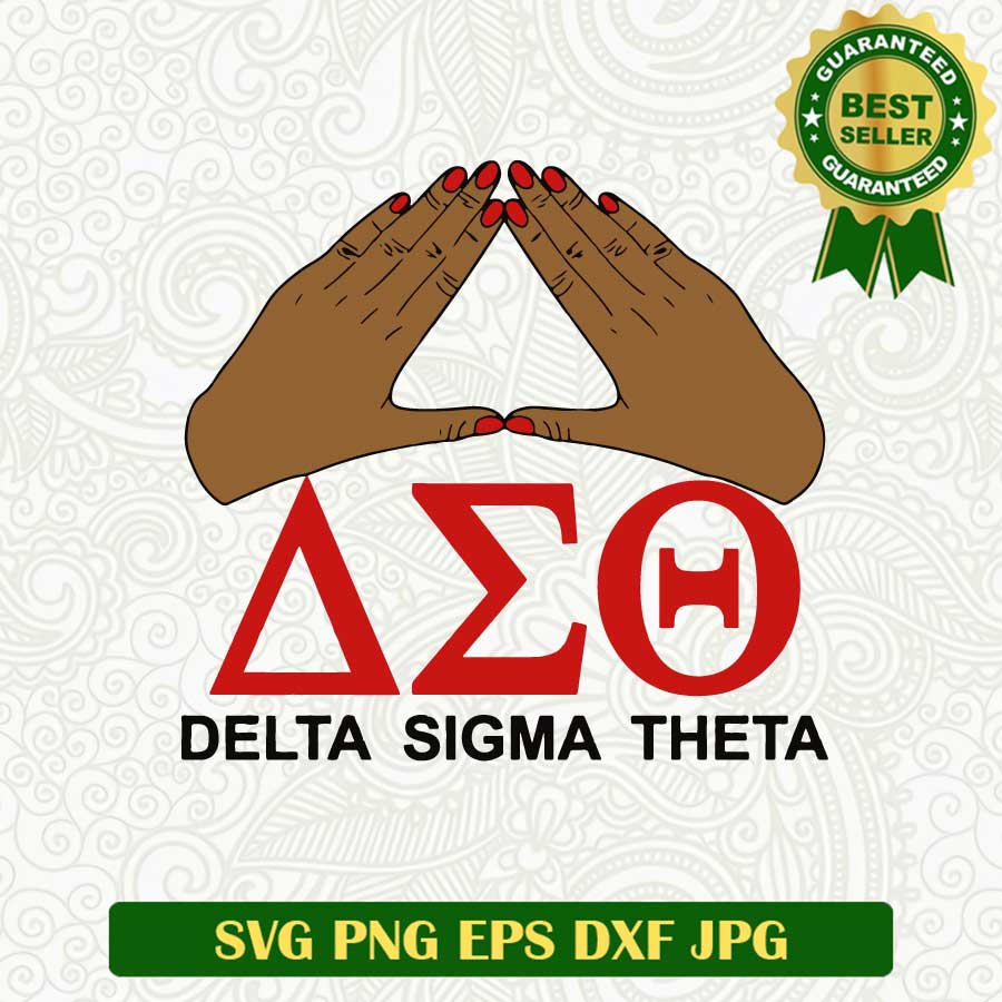 Delta sigma theta hand sign SVG, Black woman SVG, Delta sigma theta SVG