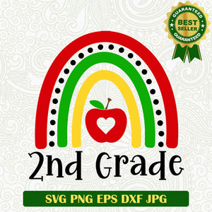 2nd Grade Rainbow SVG, Second Grade SVG, School SVG file