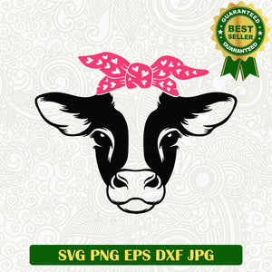 Heifer with bandana SVG, Heifer SVG, Cow bandana SVG file