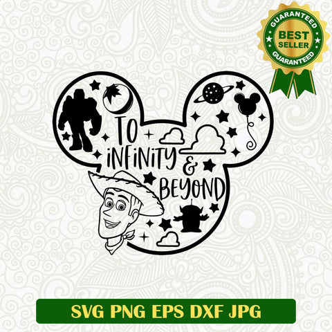 To infinity and beyond SVG, Toy story SVG, Toy story mickey head SVG cut file