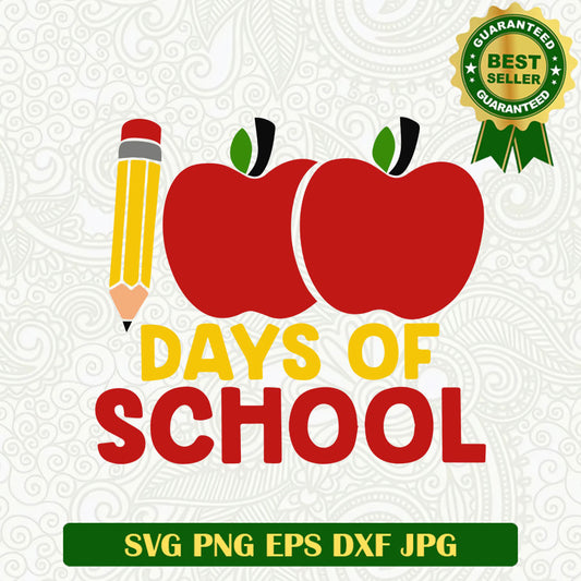 100 Days of school teacher SVG