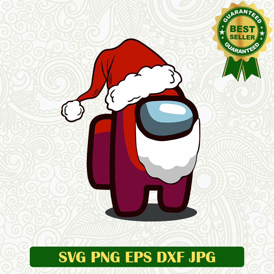 Among us christmas SVG, Among us santa claus christmas SVG files, Christmas game SVG