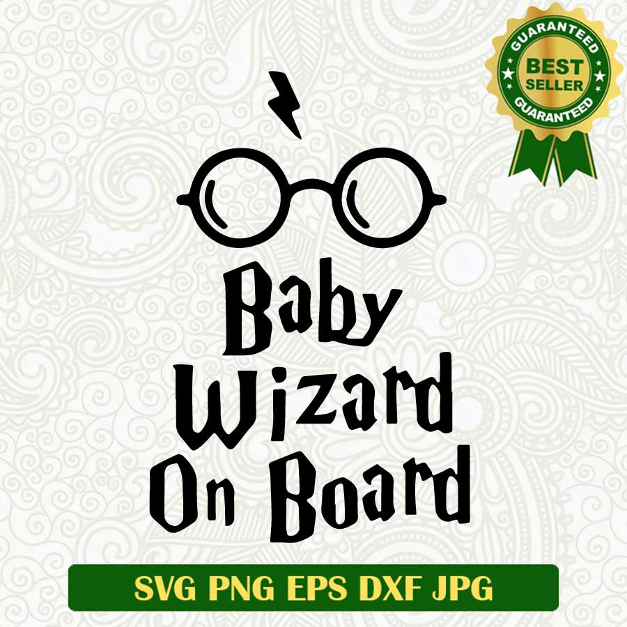 Baby wizard on board SVG