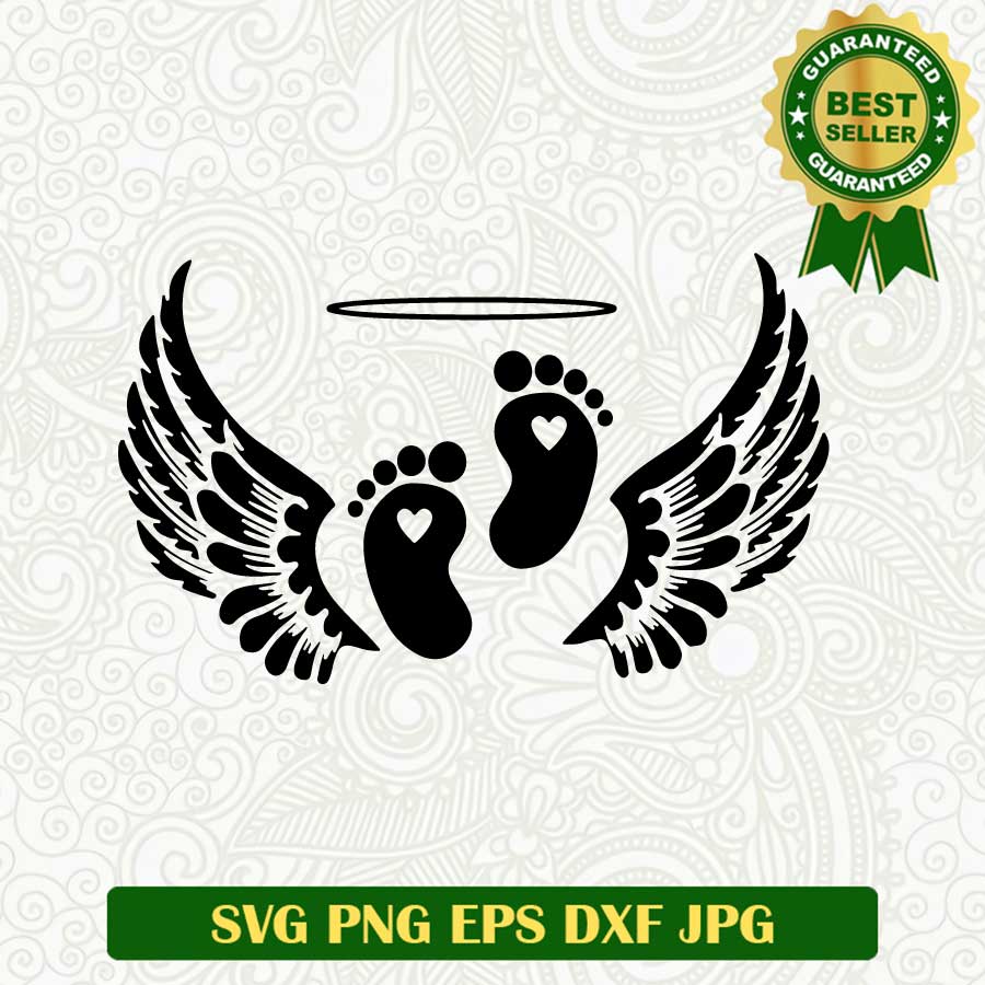 Baby foot angel SVG, Baby angel SVG, Baby foot SVG cut file cricut