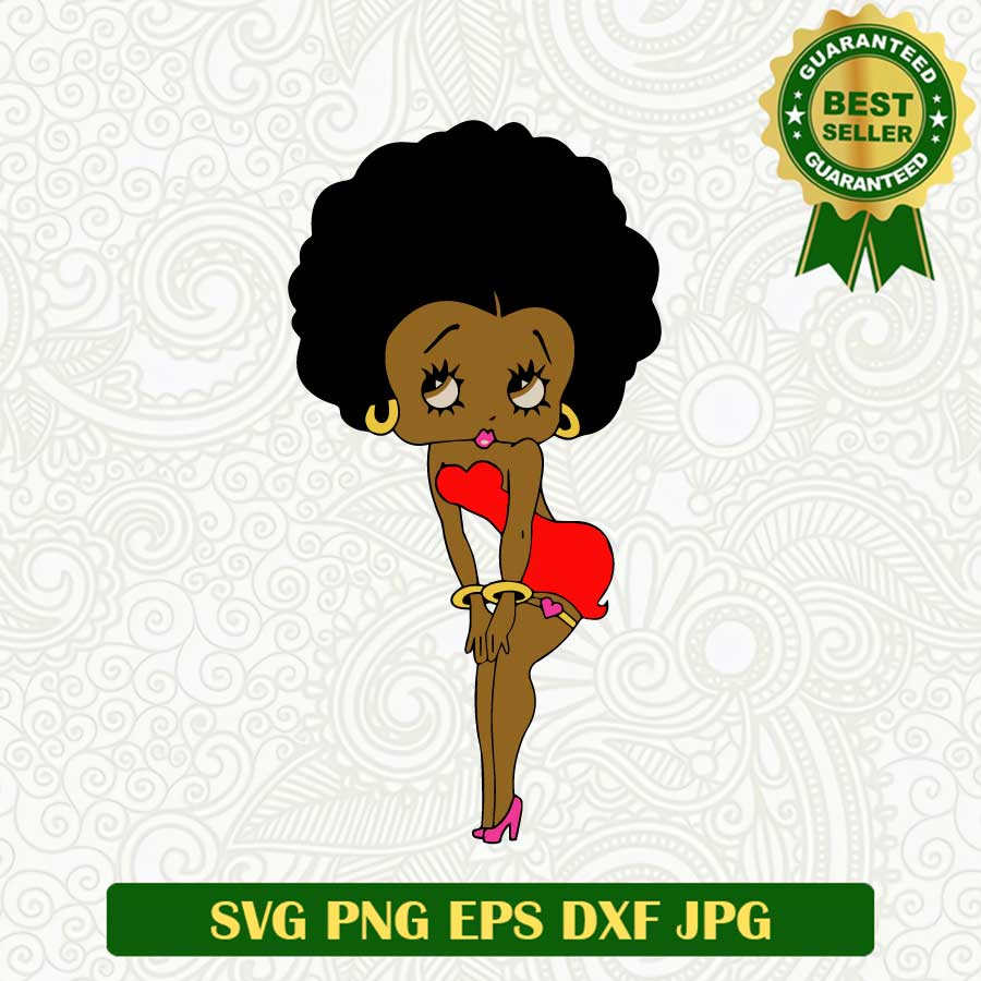 Afro black Betty boop SVG