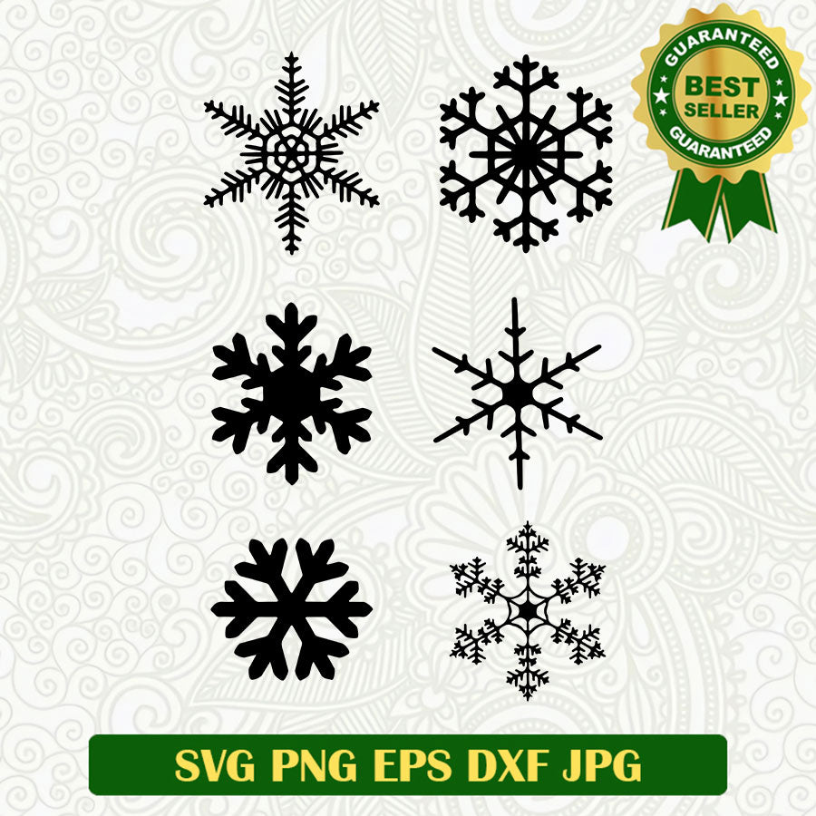 Snowflake bundle SVG, Snowflake christmas SVG, Holiday SVG – Lightberty