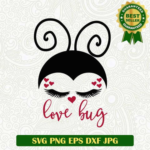 Love bug SVG, Ladybug SVG, Ladybug love SVG PNG cut file