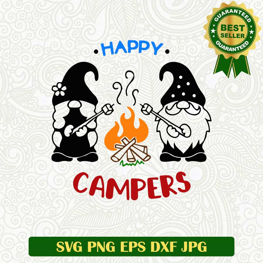 Happy campers Gnomes SVG, Gnomes camping SVG, Gnomes SVG PNG cut file