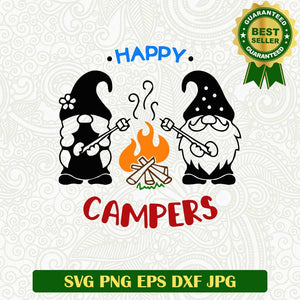 Happy campers Gnomes SVG, Gnomes camping SVG, Gnomes SVG PNG cut file