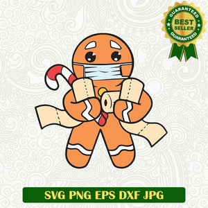 Gingerbread man toilet paper christmas SVG, Gingerbread man SVG files, Christmas SVG