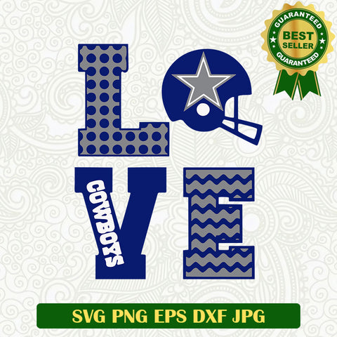 Love cowboys SVG, Football SVG files, Footballs helm SVG