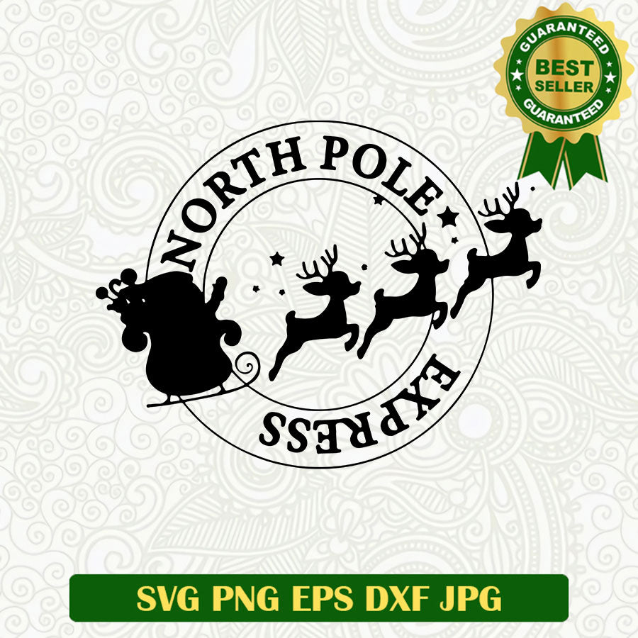 North pole express santa claus SVG, Christmas scene SVG, Christmas SVG