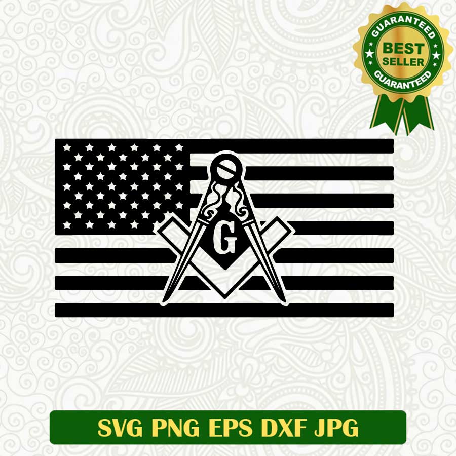 Freemason american flag SVG