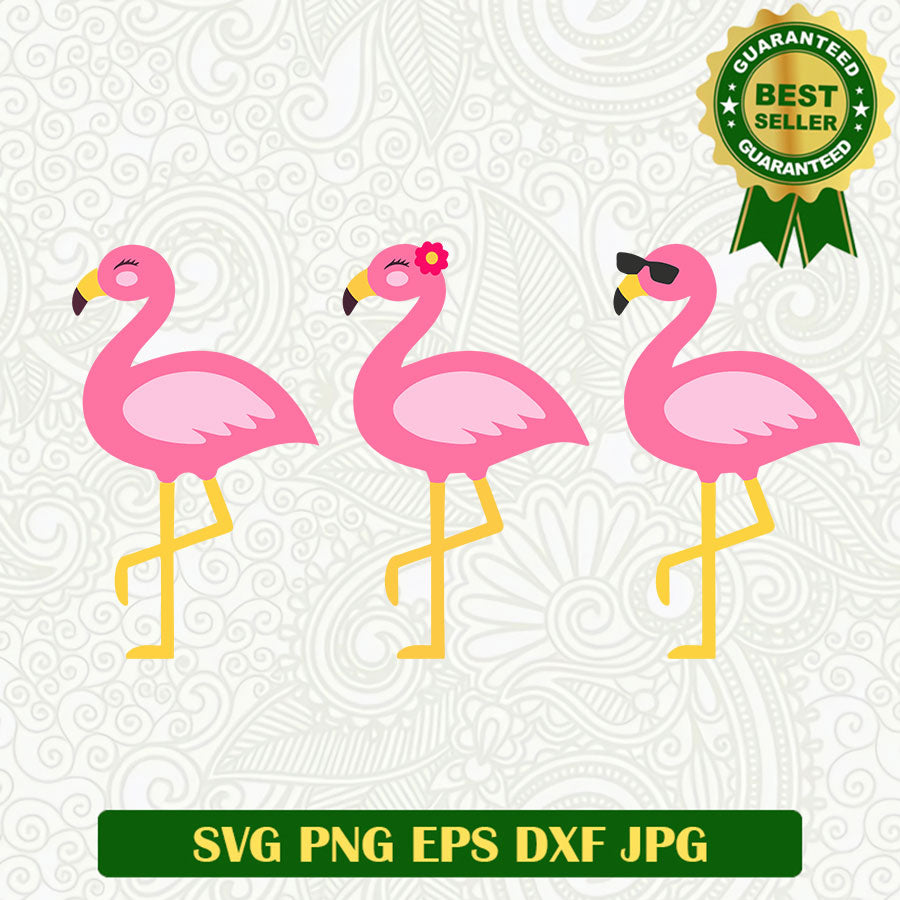 Pink flamingo SVG