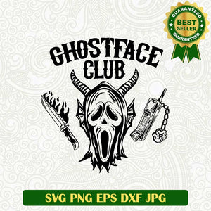 Ghostface club stranger things SVG, Stranger things hellfire club SVG, Stranger things SVG PNG cut file