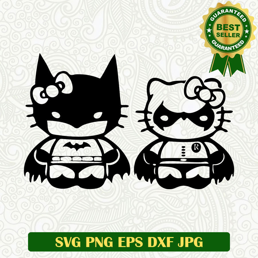 Batman and robin hello kitty SVG