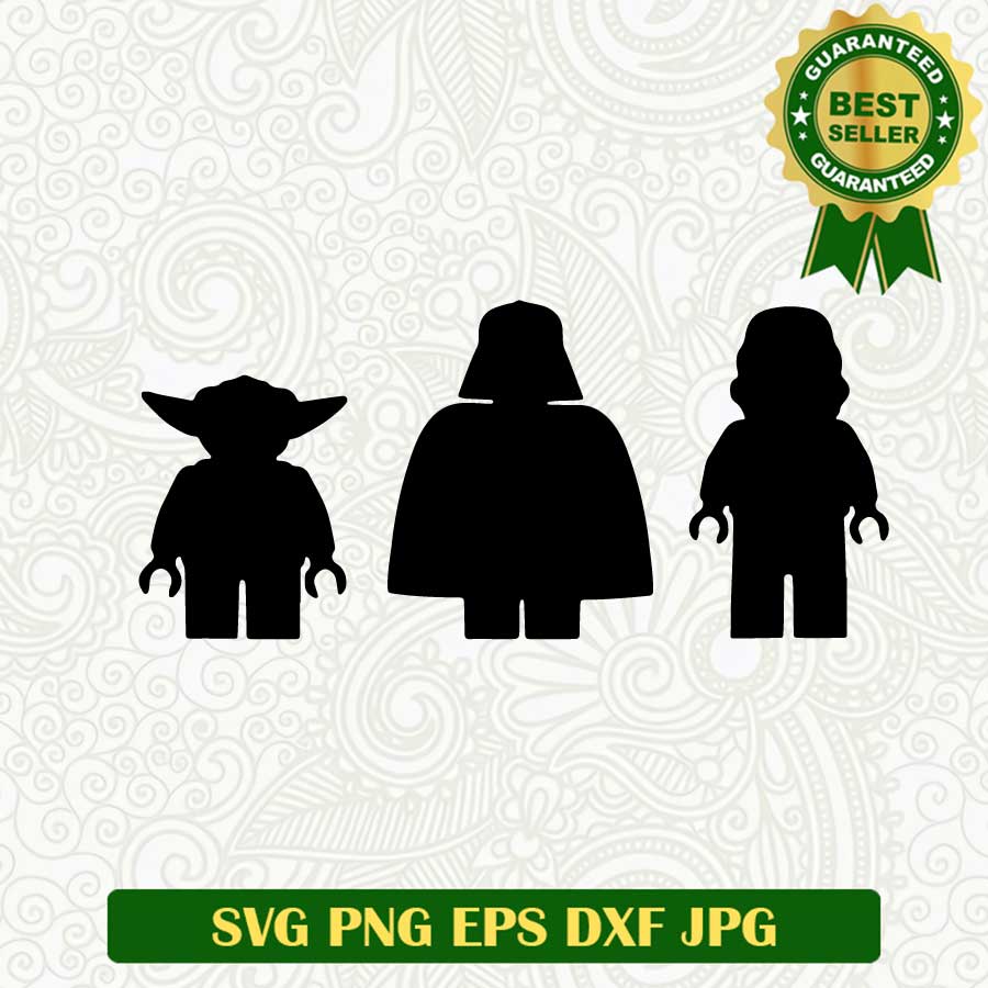 Star wars lego SVG, Star wars darth vader character SVG, Yoda lego SVG